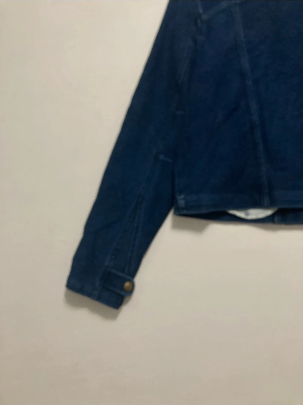 Pilcro Anthropologie Asymmetrical Zip Denim Moto Jacket Womens. Blue Size M